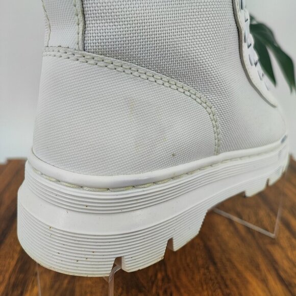 Dr. Martens Women's Combs W White Canvas Ankle Boots Size 6 US - Picture 11 of 14